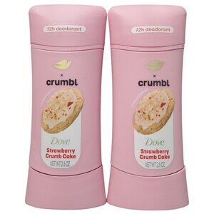 (2) Dove x Crumbl Strawberry Crumb Cake Deodorant